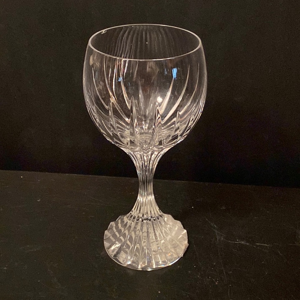 Baccarat 6.5” Bacmas Claret Wine Stem Glass Massena Cut Clear